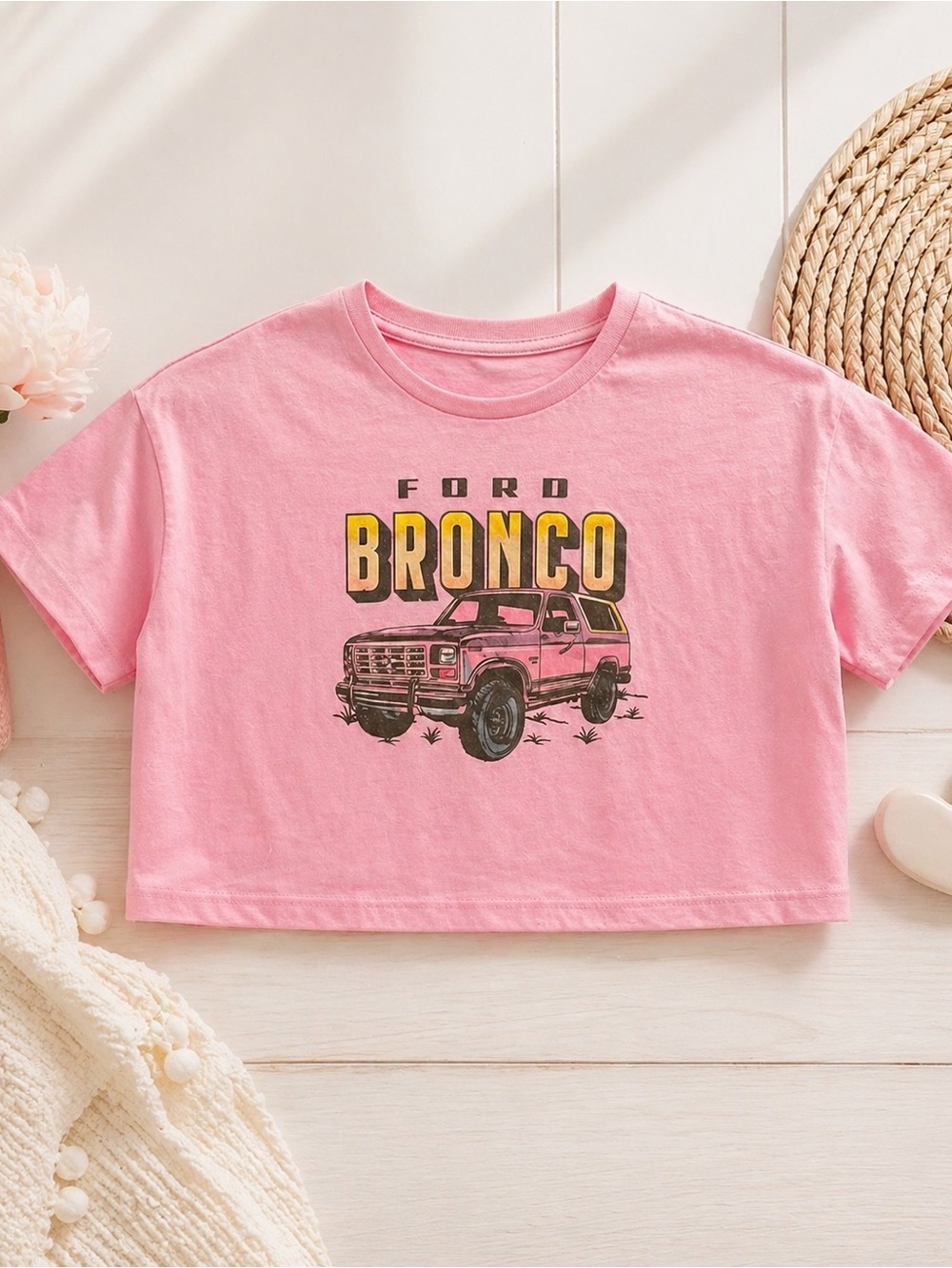 Ford Pink Bronco Graphic Tee